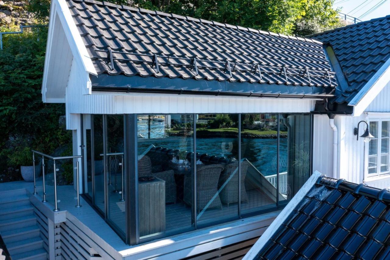 Luxurious Boathouse With Private Dock In The Best Location In Arendal Exterior photo